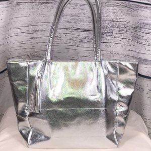 Ultra CHI Tote Bag Purse Silver Gray Large NEW